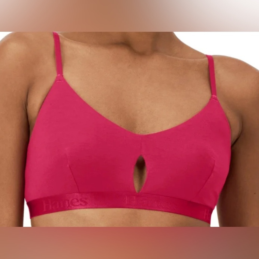 Hanes Originals Super Soft Scoop Bralette With Racerback Convertible Straps XL